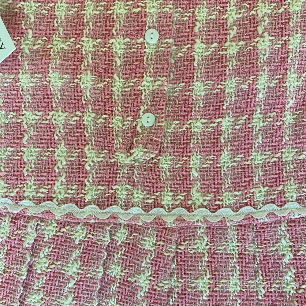 Badgley Mischka Pink and Cream Tweed Dress - Picture 14 of 16